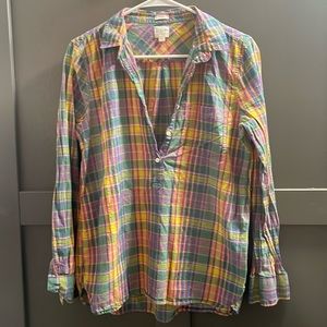 J.Crew boy fit plaid pullover button up shirt